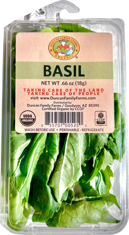 Basil packaging