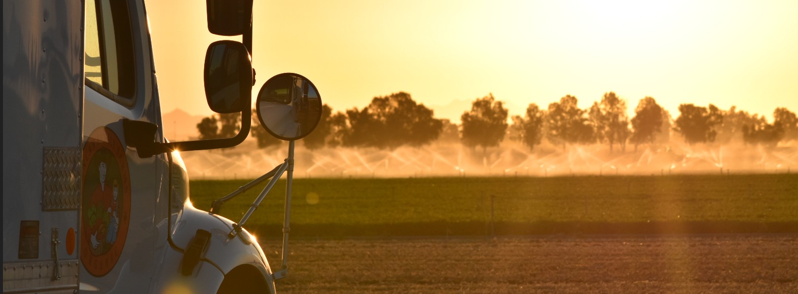 landscape truck in field